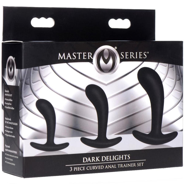 Master Series Dark Delights 3 Piece Curved Anal Trainer Set - Extreme Toyz Singapore - https://extremetoyz.com.sg - Sex Toys and Lingerie Online Store
