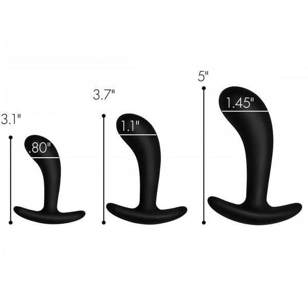 Master Series Dark Delights 3 Piece Curved Anal Trainer Set - Extreme Toyz Singapore - https://extremetoyz.com.sg - Sex Toys and Lingerie Online Store
