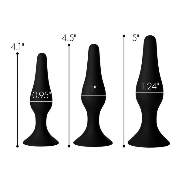 Master Series Triple Spire Tapered Silicone Anal Trainer Set - Extreme Toyz Singapore - https://extremetoyz.com.sg - Sex Toys and Lingerie Online Store  Edit alt text