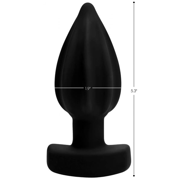 Ass Thumpers The Assterisk 10X Ribbed Silicone Remote Control Rechargeable Vibrating Butt Plug - Extreme Toyz Singapore - https://extremetoyz.com.sg - Sex Toys and Lingerie Online Store