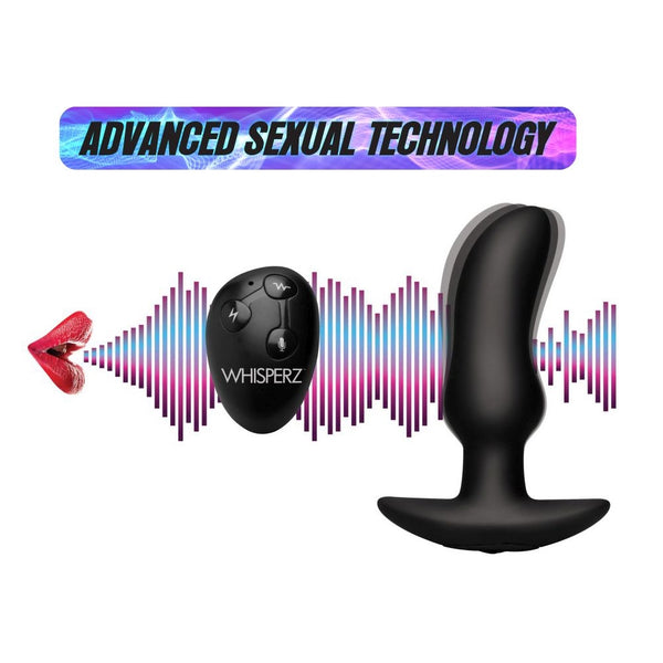 Whisperz Voice Activated 10X Vibrating Prostate Plug with Remote Control - Extreme Toyz Singapore - https://extremetoyz.com.sg - Sex Toys and Lingerie Online Store