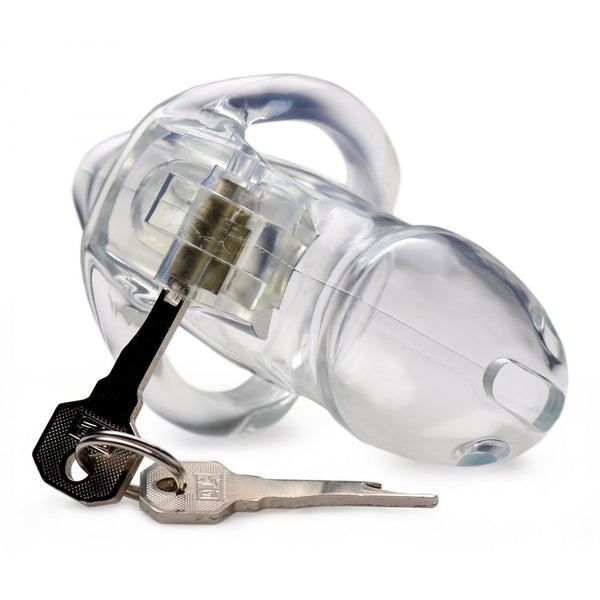 Master Series Clear Captor Chastity Cage - Extreme Toyz Singapore - https://extremetoyz.com.sg - Sex Toys and Lingerie Online Store