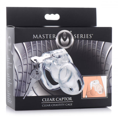 Master Series Clear Captor Chastity Cage - Extreme Toyz Singapore - https://extremetoyz.com.sg - Sex Toys and Lingerie Online Store