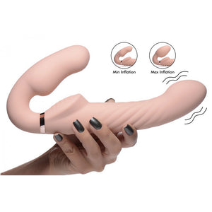 Strap U Ergo-Fit Twist Inflatable Vibrating Silicone Strapless Strap-on - Extreme Toyz Singapore - https://extremetoyz.com.sg - Sex Toys and Lingerie Online Store
