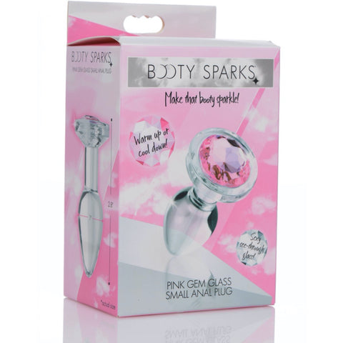 Booty Sparks Pink Gem Glass Anal Plug - Extreme Toyz Singapore - https://extremetoyz.com.sg - Sex Toys and Lingerie Online Store