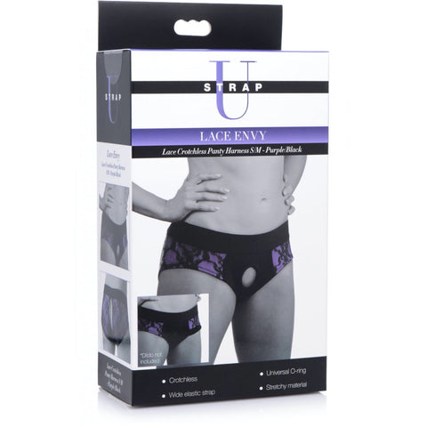 Strap U Lace Envy Crotchless Panty Harness - Extreme Toyz Singapore - https://extremetoyz.com.sg - Sex Toys and Lingerie Online Store