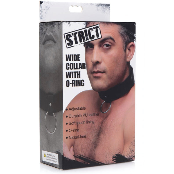 STRICT Wide Collar with O-ring - Extreme Toyz Singapore - https://extremetoyz.com.sg - Sex Toys and Lingerie Online Store