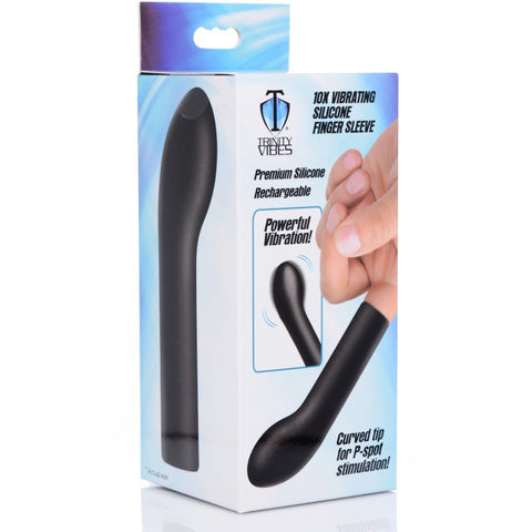 Trinity Vibes 10X Rechargeable Vibrating Curved Silicone Finger Massager -  Extreme Toyz Singapore - https://extremetoyz.com.sg - Sex Toys and Lingerie Online Store