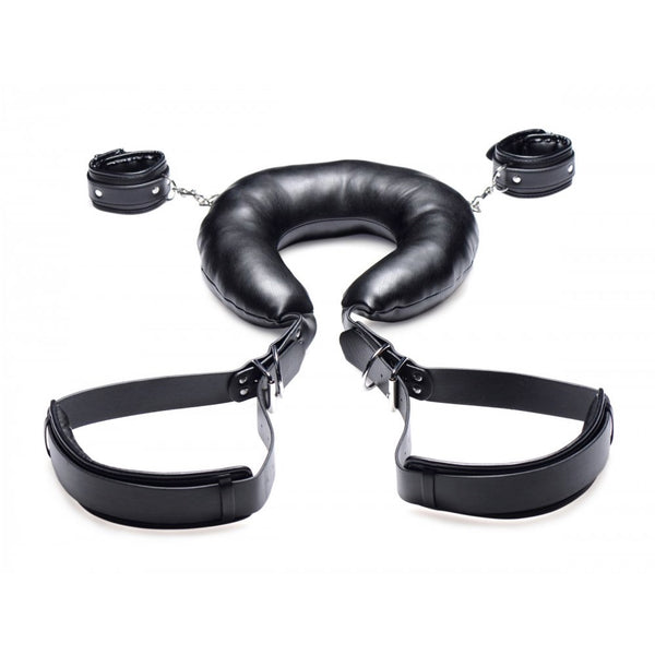 STRICT Padded Thigh Sling with Wrist Cuffs - Extreme Toyz Singapore - https://extremetoyz.com.sg - Sex Toys and Lingerie Online Store