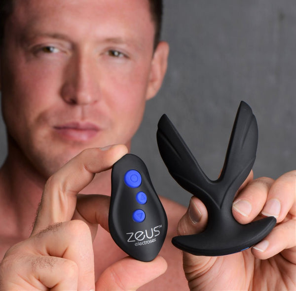 Zeus Electrosex 64X Electro-Spread Vibrating and Estim Silicone Butt Plug - Extreme Toyz Singapore - https://extremetoyz.com.sg - Sex Toys and Lingerie Online Store