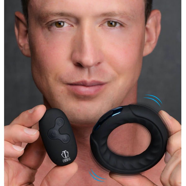 Trinity for Men Remote Control 7X Rechargeable Silicone Cock Ring - Extreme Toyz Singapore - https://extremetoyz.com.sg - Sex Toys and Lingerie Online Store