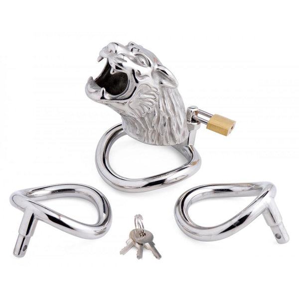 Master Series Tiger King Locking Chastity Cage - Extreme Toyz Singapore - https://extremetoyz.com.sg - Sex Toys and Lingerie Online Store