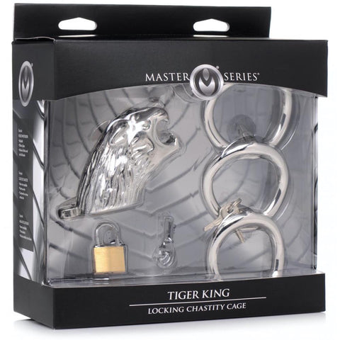 Master Series Tiger King Locking Chastity Cage - Extreme Toyz Singapore - https://extremetoyz.com.sg - Sex Toys and Lingerie Online Store