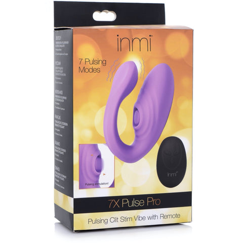 Inmi 7X Pulse Pro Pulsating and Clit Stimulating Vibrator with Remote Control - Extreme Toyz Singapore - https://extremetoyz.com.sg - Sex Toys and Lingerie Online Store