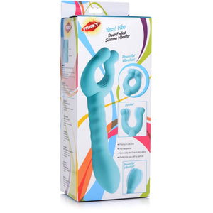 Frisky Yass! Vibe Rechargeable Dual-Ended Silicone Vibrator - Extreme Toyz Singapore - https://extremetoyz.com.sg - Sex Toys and Lingerie Online Store