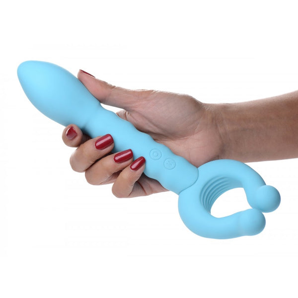 Frisky Yass! Vibe Rechargeable Dual-Ended Silicone Vibrator - Extreme Toyz Singapore - https://extremetoyz.com.sg - Sex Toys and Lingerie Online Store