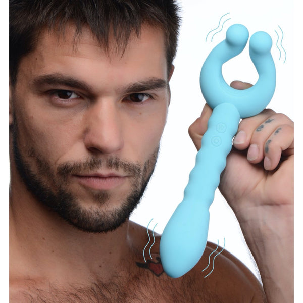 Frisky Yass! Vibe Rechargeable Dual-Ended Silicone Vibrator - Extreme Toyz Singapore - https://extremetoyz.com.sg - Sex Toys and Lingerie Online Store