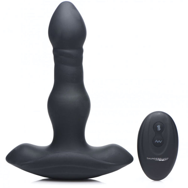 ThunderPlugs Rechargeable Vibrating and Thrusting Remote Control Silicone Anal Plug - Extreme Toyz Singapore - https://extremetoyz.com.sg - Sex Toys and Lingerie Online Store