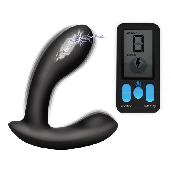 Zeus Electrosex E-Stim Pro Silicone Vibrating Prostate Massager with Remote Control - Extreme Toyz Singapore - https://extremetoyz.com.sg - Sex Toys and Lingerie Online Store
