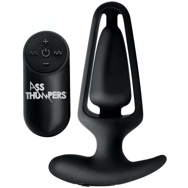 Ass Thumpers 7X Vibrating Hollow Silicone Anal Plug - Extreme Toyz Singapore - https://extremetoyz.com.sg - Sex Toys and Lingerie Online Store