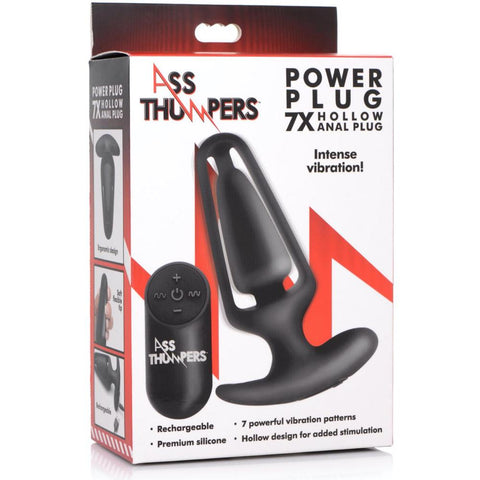 Ass Thumpers 7X Vibrating Hollow Silicone Anal Plug - Extreme Toyz Singapore - https://extremetoyz.com.sg - Sex Toys and Lingerie Online Store