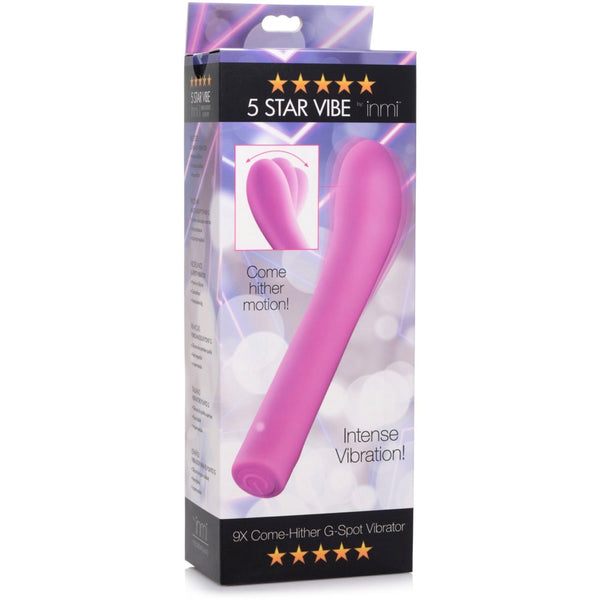 Inmi 5 Star 9X Come-Hither Rechargeable G-Spot Silicone Vibrator - Extreme Toyz Singapore - https://extremetoyz.com.sg - Sex Toys and Lingerie Online Store