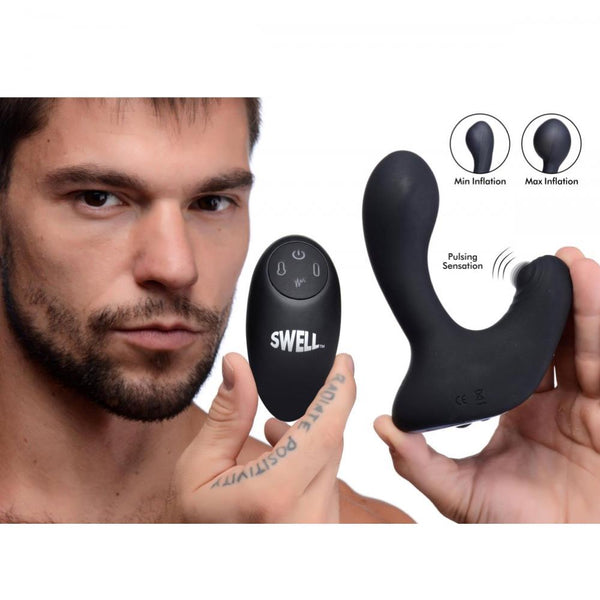 SWELL 10X Inflatable and Tapping Silicone Prostate Vibrator - Extreme Toyz Singapore - https://extremetoyz.com.sg - Sex Toys and Lingerie Online Store