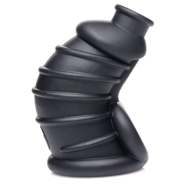 Master Series Dark Chamber Silicone Chastity Cage - Extreme Toyz Singapore - https://extremetoyz.com.sg - Sex Toys and Lingerie Online Store