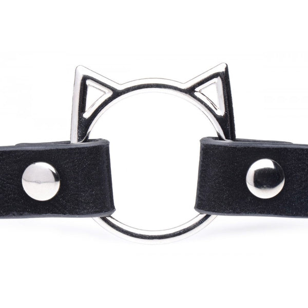 Master Series Kinky Kitty Ring Slim Choker (2 Colours Available) -  Extreme Toyz Singapore - https://extremetoyz.com.sg - Sex Toys and Lingerie Online Store