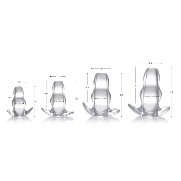 Master Series Clear View Hollow Anal Plug (4 Sizes Available) - Extreme Toyz Singapore - https://extremetoyz.com.sg - Sex Toys and Lingerie Online Store