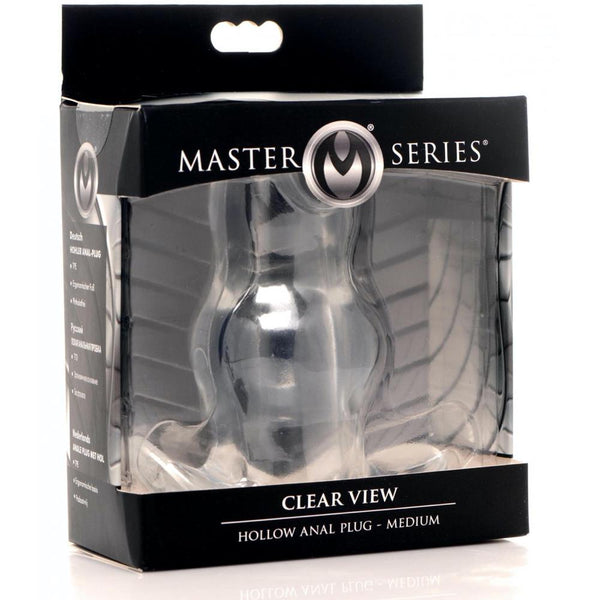 Master Series Clear View Hollow Anal Plug (4 Sizes Available) - Extreme Toyz Singapore - https://extremetoyz.com.sg - Sex Toys and Lingerie Online Store