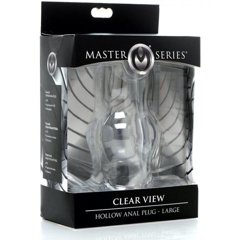 Master Series Clear View Hollow Anal Plug (4 Sizes Available) - Extreme Toyz Singapore - https://extremetoyz.com.sg - Sex Toys and Lingerie Online Store