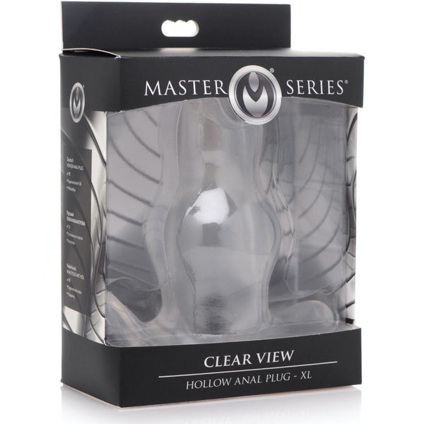 Master Series Clear View Hollow Anal Plug (4 Sizes Available) - Extreme Toyz Singapore - https://extremetoyz.com.sg - Sex Toys and Lingerie Online Store