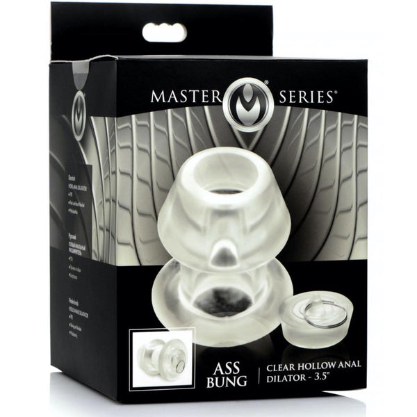 Master Series Ass Bung Clear Hollow Anal Dilator with Plug (3 Sizes Available) - Extreme Toyz Singapore - https://extremetoyz.com.sg - Sex Toys and Lingerie Online Store