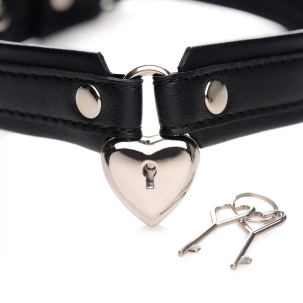STRICT Locking Heart Collar - Extreme Toyz Singapore - https://extremetoyz.com.sg - Sex Toys and Lingerie Online Store