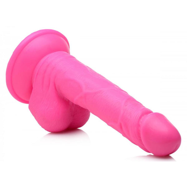 Pop Peckers 6.5" Dildo with Balls - Pink - Extreme Toyz Singapore - https://extremetoyz.com.sg - Sex Toys and Lingerie Online Store