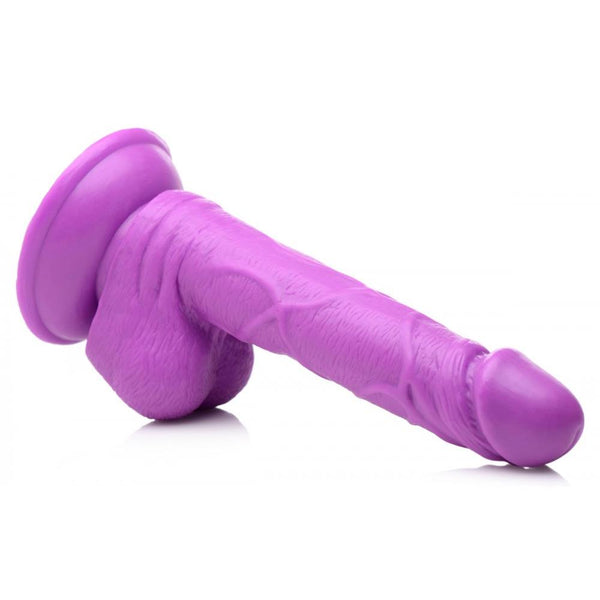 Pop Peckers 6.5" Dildo with Balls - Purple - Extreme Toyz Singapore - https://extremetoyz.com.sg - Sex Toys and Lingerie Online Store