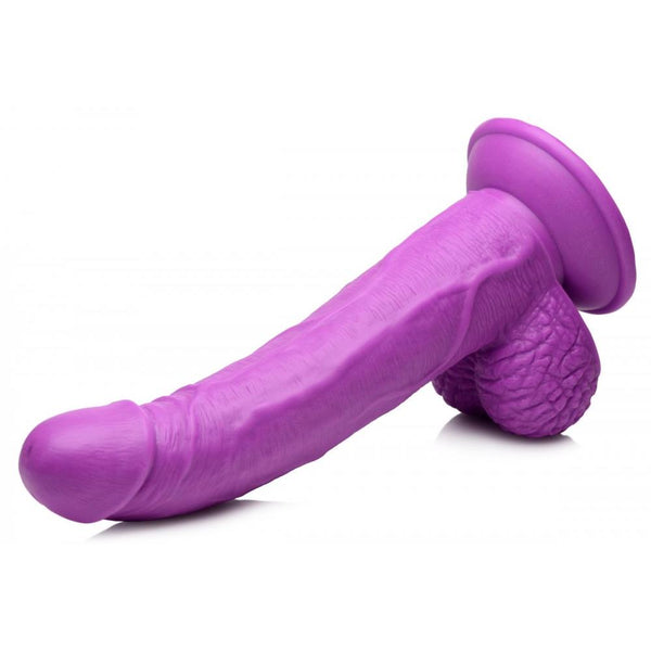Pop Peckers 7.5" Dildo with Balls - Purple - Extreme Toyz Singapore - https://extremetoyz.com.sg - Sex Toys and Lingerie Online Store