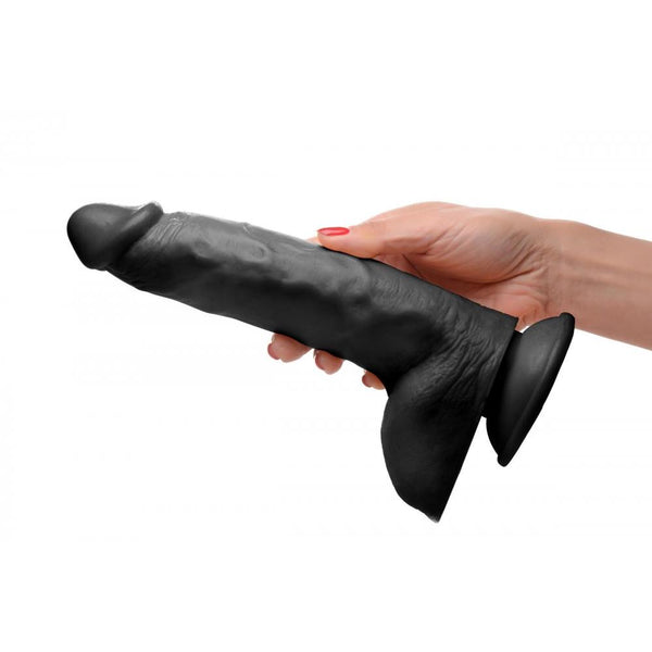 Master Cock Beefy Brad 9" Dildo with Balls (Black) - Extreme Toyz Singapore - https://extremetoyz.com.sg - Sex Toys and Lingerie Online Store