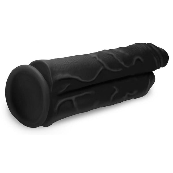 Master Cock Double Stuffer 10" Double Pecker Dildo (Black) - Extreme Toyz Singapore - https://extremetoyz.com.sg - Sex Toys and Lingerie Online Store