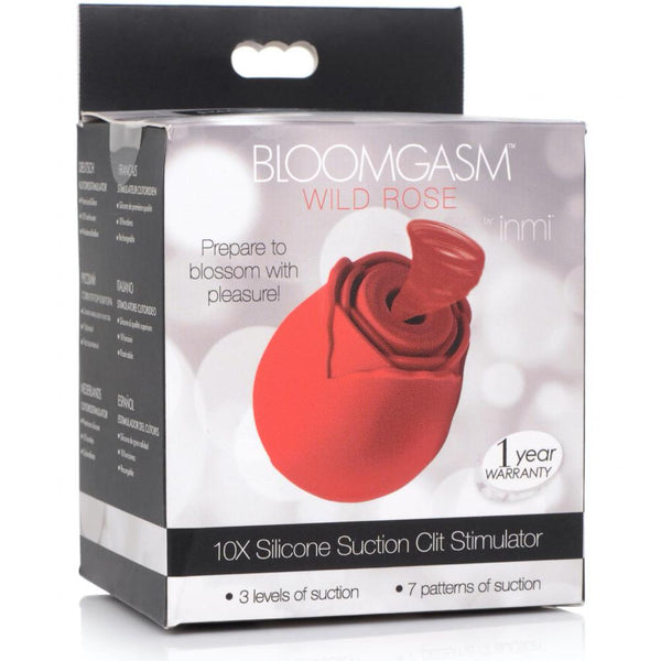 Inmi Bloomgasm Wild Rose 10X Rechargeable Silicone Clit Stimulator - Extreme Toyz Singapore - https://extremetoyz.com.sg - Sex Toys and Lingerie Online Store