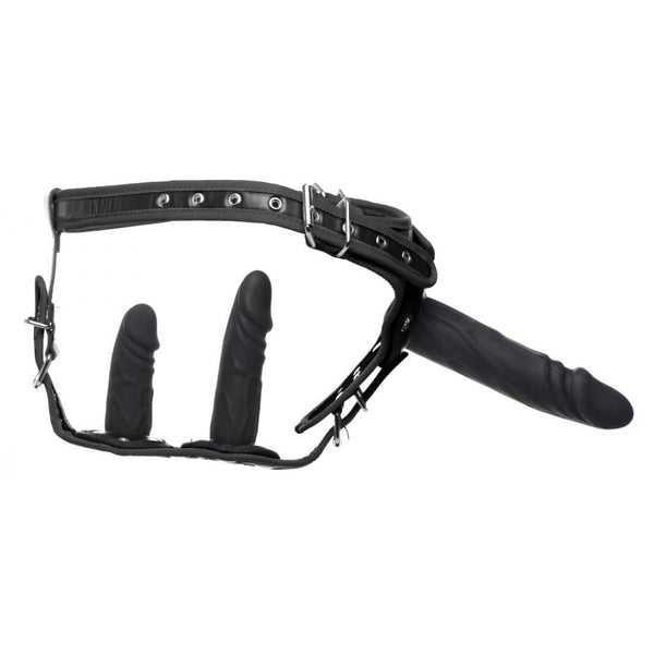 STRICT Double Penetration Strap On Harness (Includes 3 Dildos) - Extreme Toyz Singapore - https://extremetoyz.com.sg - Sex Toys and Lingerie Online Store 