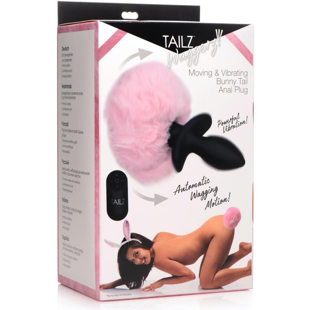 TAILZ Remote Control Rechargeable Wagging Bunny Tail Anal Plug - Extreme Toyz Singapore - https://extremetoyz.com.sg - Sex Toys and Lingerie Online Store