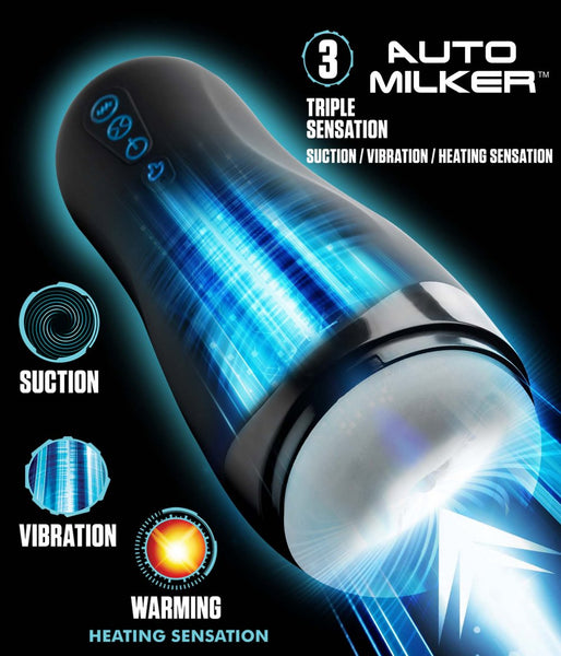 LoveBotz Auto Milker 15X Rechargeable Sucking & Heating Vibrating Masturbator - Extreme Toyz Singapore - https://extremetoyz.com.sg - Sex Toys and Lingerie Online Store