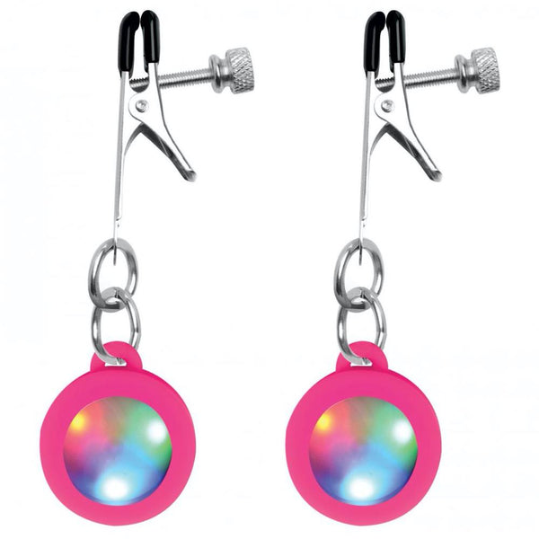 Charmed Silicone Light Up Nipple Clamps - Extreme Toyz Singapore - https://extremetoyz.com.sg - Sex Toys and Lingerie Online Store