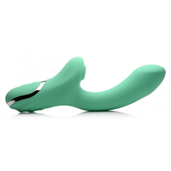 Inmi 10X Minty Air-Stim Rechargeable Silicone Rabbit Vibrator - Extreme Toyz Singapore - https://extremetoyz.com.sg - Sex Toys and Lingerie Online Store