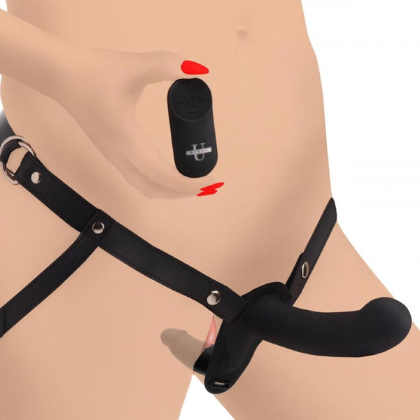 Strap U 28X Double Diva 1.5" Double Dildo with Harness and Remote Control (2 Colours Available) - Extreme Toyz Singapore - https://extremetoyz.com.sg - Sex Toys and Lingerie Online Store