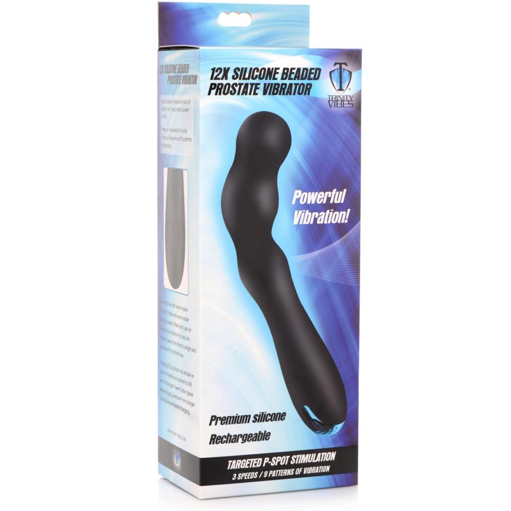 Trinity for Men 12X Rechargeable Silicone Beaded Prostate Vibrator - Extreme Toyz Singapore - https://extremetoyz.com.sg - Sex Toys and Lingerie Online Store
