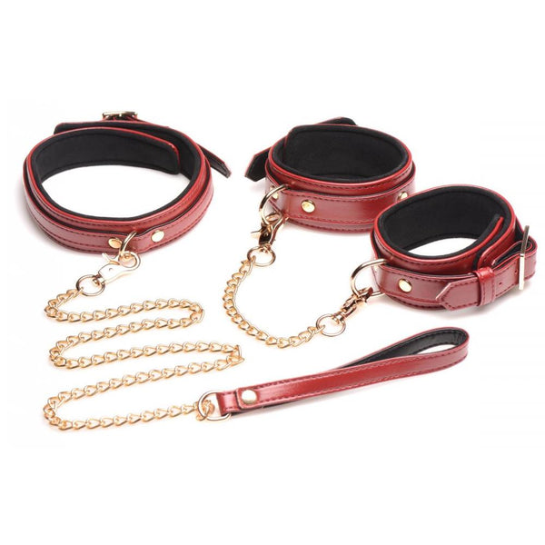 Master Series 6 Piece Burgundy Bondage Set - Extreme Toyz Singapore - https://extremetoyz.com.sg - Sex Toys and Lingerie Online Store