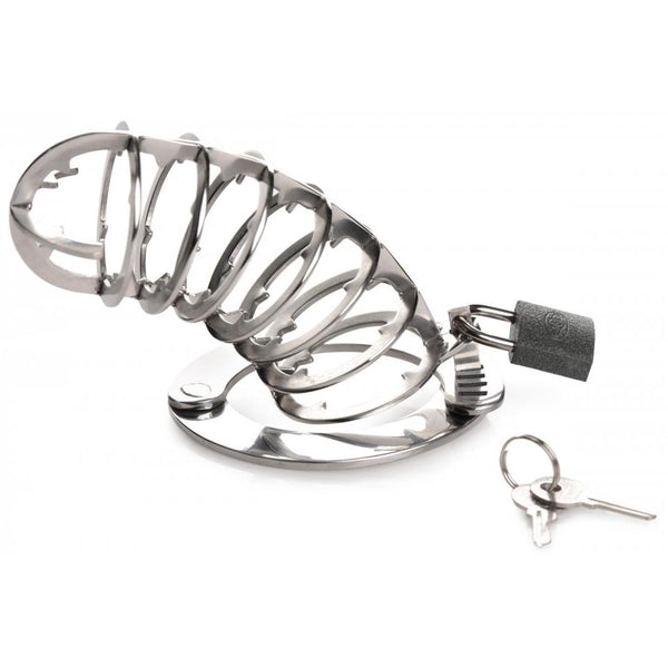 Master Series Stainless Steel Spiked Chastity Cage - Extreme Toyz Singapore - https://extremetoyz.com.sg - Sex Toys and Lingerie Online Store